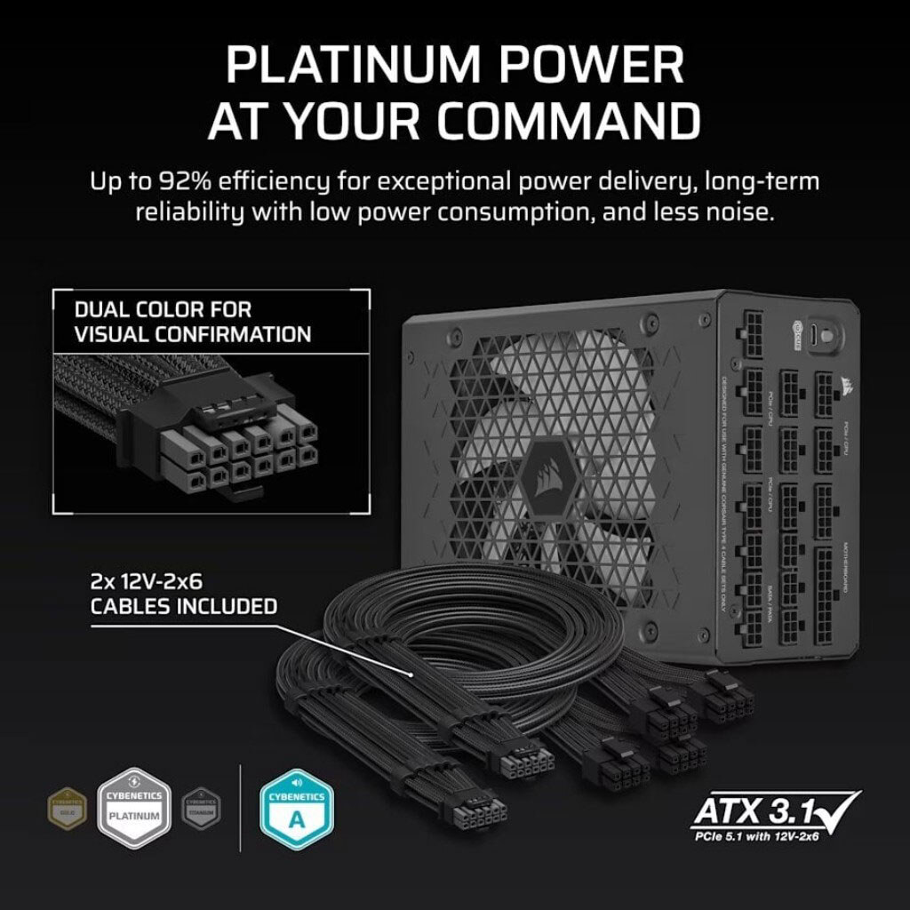 Блок живлення Corsair HX1200i, Черный - № 6 Блок живлення Corsair HX1200i, Черный - № 6