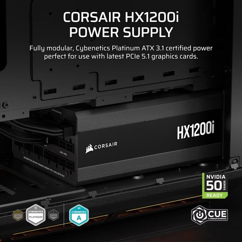 Блок живлення Corsair HX1200i, Черный - № 8 Блок живлення Corsair HX1200i, Черный - № 8