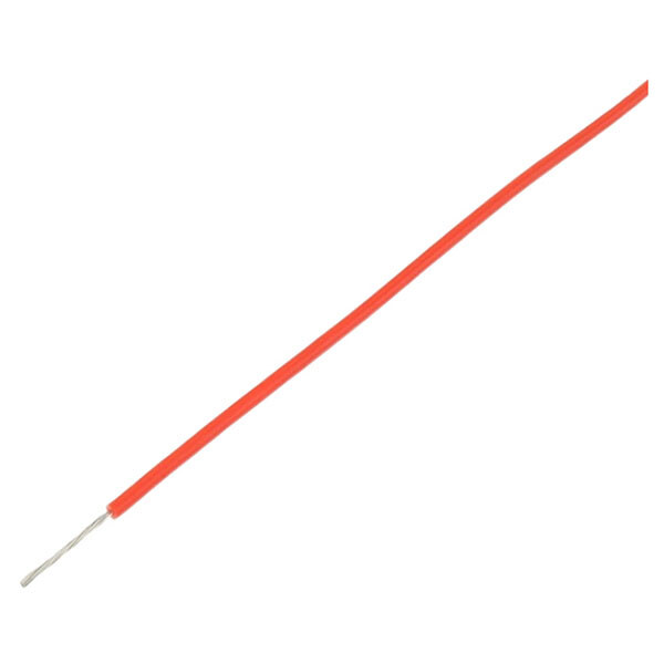 Провод многожильный лужёный AF-200, 0.12mm2, медь PTFE, Красный - № 1 Провод многожильный лужёный AF-200, 0.12mm2, медь PTFE, Красный - № 1