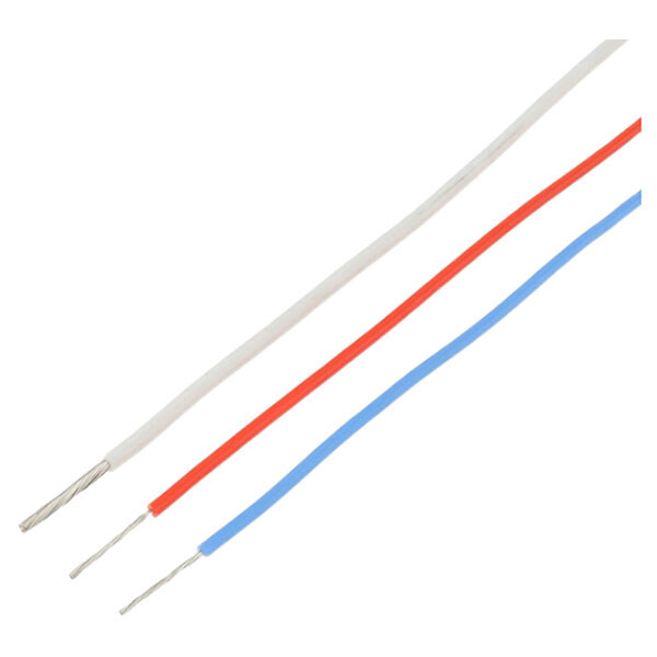 Провод многожильный лужёный AF-200, 0.12mm2, медь PTFE, Красный - № 2 Провод многожильный лужёный AF-200, 0.12mm2, медь PTFE, Красный - № 2