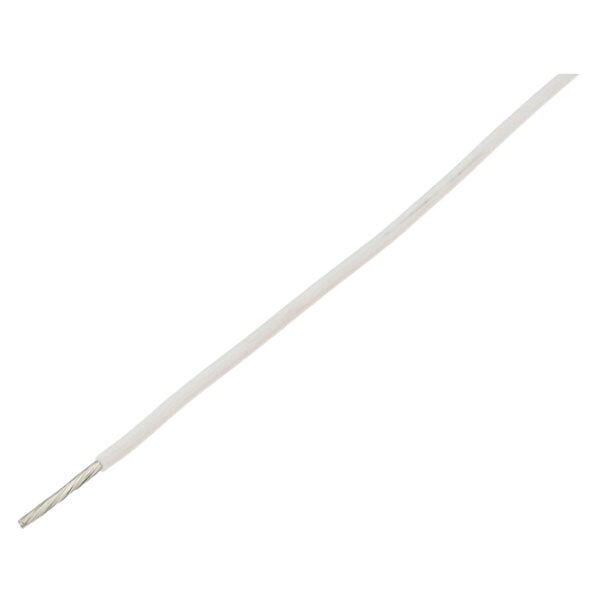 Провод многожильный лужёный AF-200, 0.5mm2, медь PTFE, Белый - № 1 Провод многожильный лужёный AF-200, 0.5mm2, медь PTFE, Белый - № 1