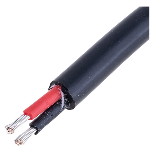 Силиконовый провод 2-жильный, 12AWG, 4mm2 56/0.3/TS, Черный - № 1 Силиконовый провод 2-жильный, 12AWG, 4mm2 56/0.3/TS, Черный - № 1