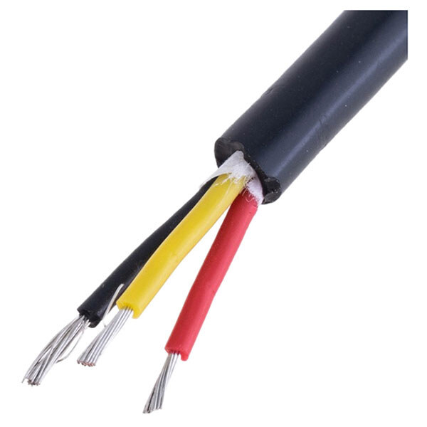 Силиконовый провод 3-жильный, 12AWG, 4mm2 56/0.3/TS, Черный - № 1 Силиконовый провод 3-жильный, 12AWG, 4mm2 56/0.3/TS, Черный - № 1