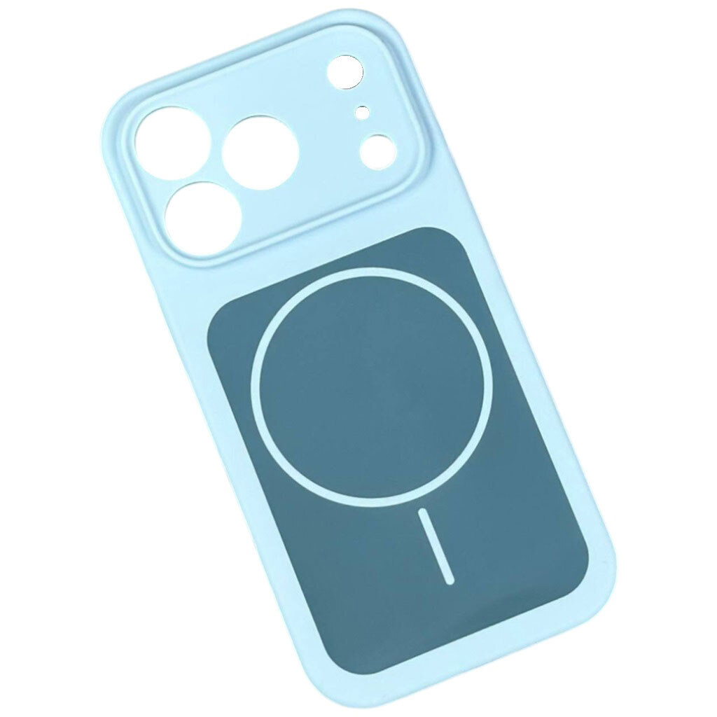 Чехол (накладка) Apple iPhone 13, Silicone Case Vision, MagSafe, Голубой - № 1 Чехол (накладка) Apple iPhone 13, Silicone Case Vision, MagSafe, Голубой - № 1