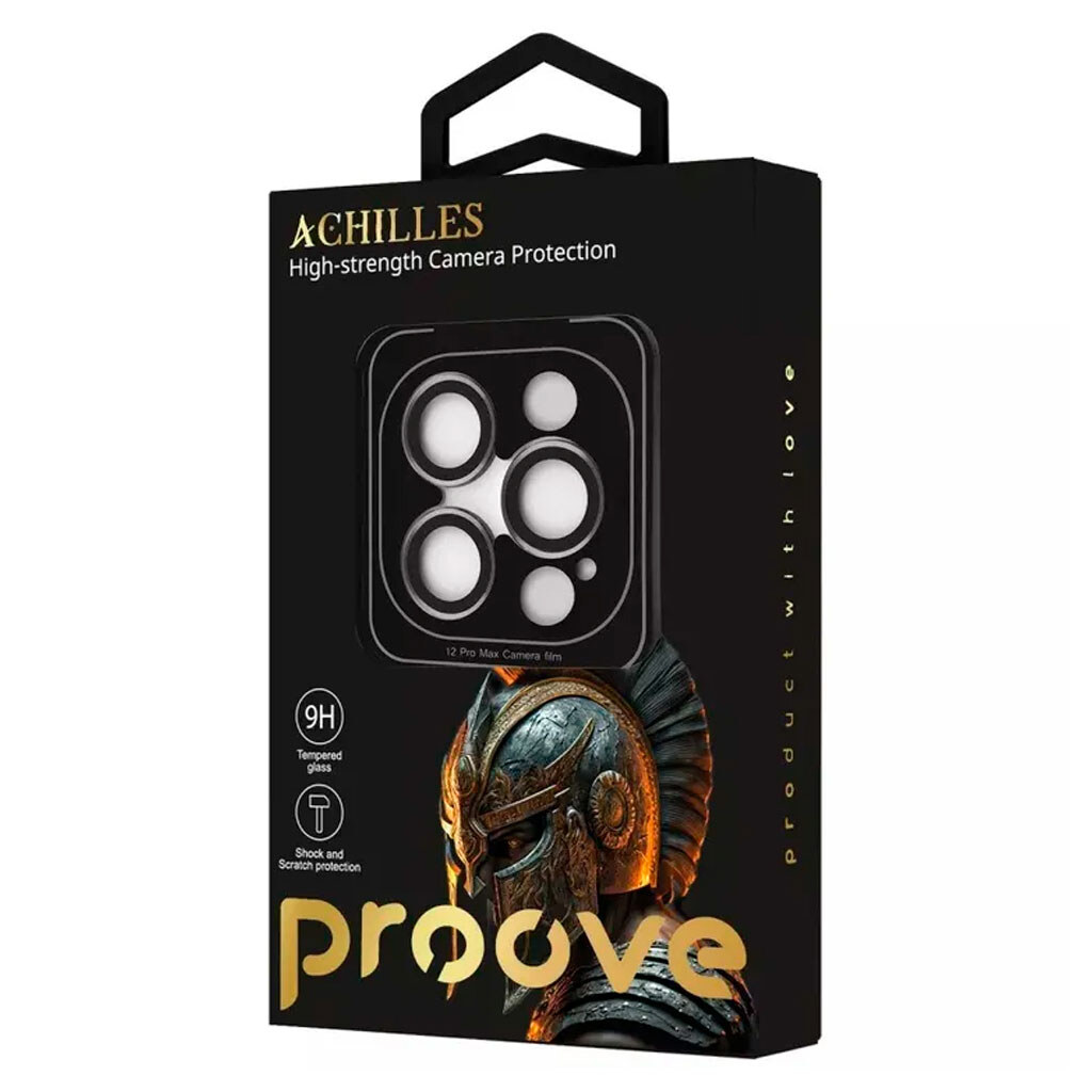 Защитное стекло камеры Apple iPhone 12 Pro Max, Proove Achilles, Золотой - № 1 Защитное стекло камеры Apple iPhone 12 Pro Max, Proove Achilles, Золотой - № 1