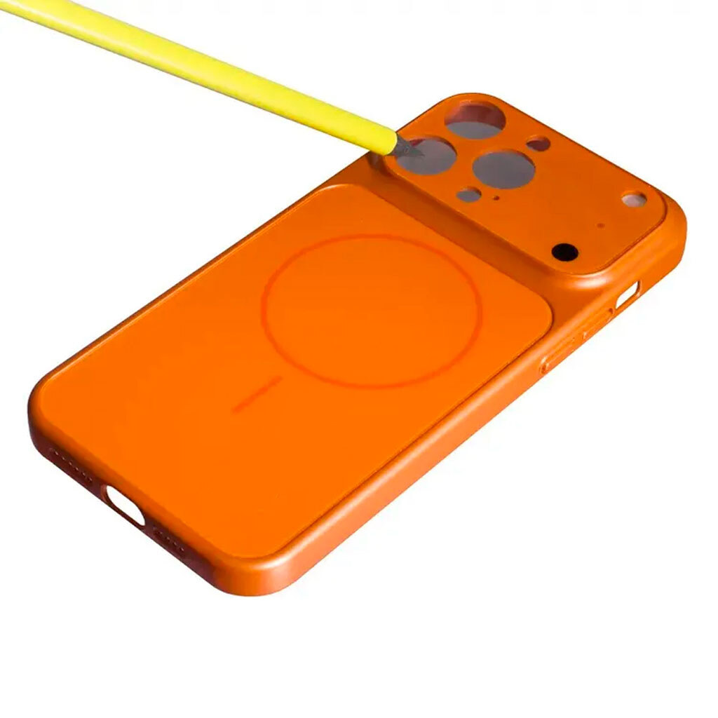 Чехол (накладка) Apple iPhone 16 Pro Max, MagSafe, 17 Style, Оранжевый - № 3 Чехол (накладка) Apple iPhone 16 Pro Max, MagSafe, 17 Style, Оранжевый - № 3