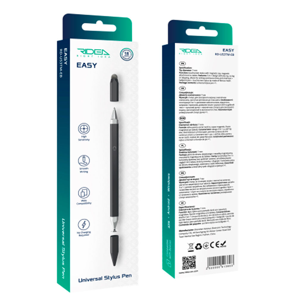 Стилус Ridea Easy Universal Stylus Pen, Черный - № 2 Стилус Ridea Easy Universal Stylus Pen, Черный - № 2