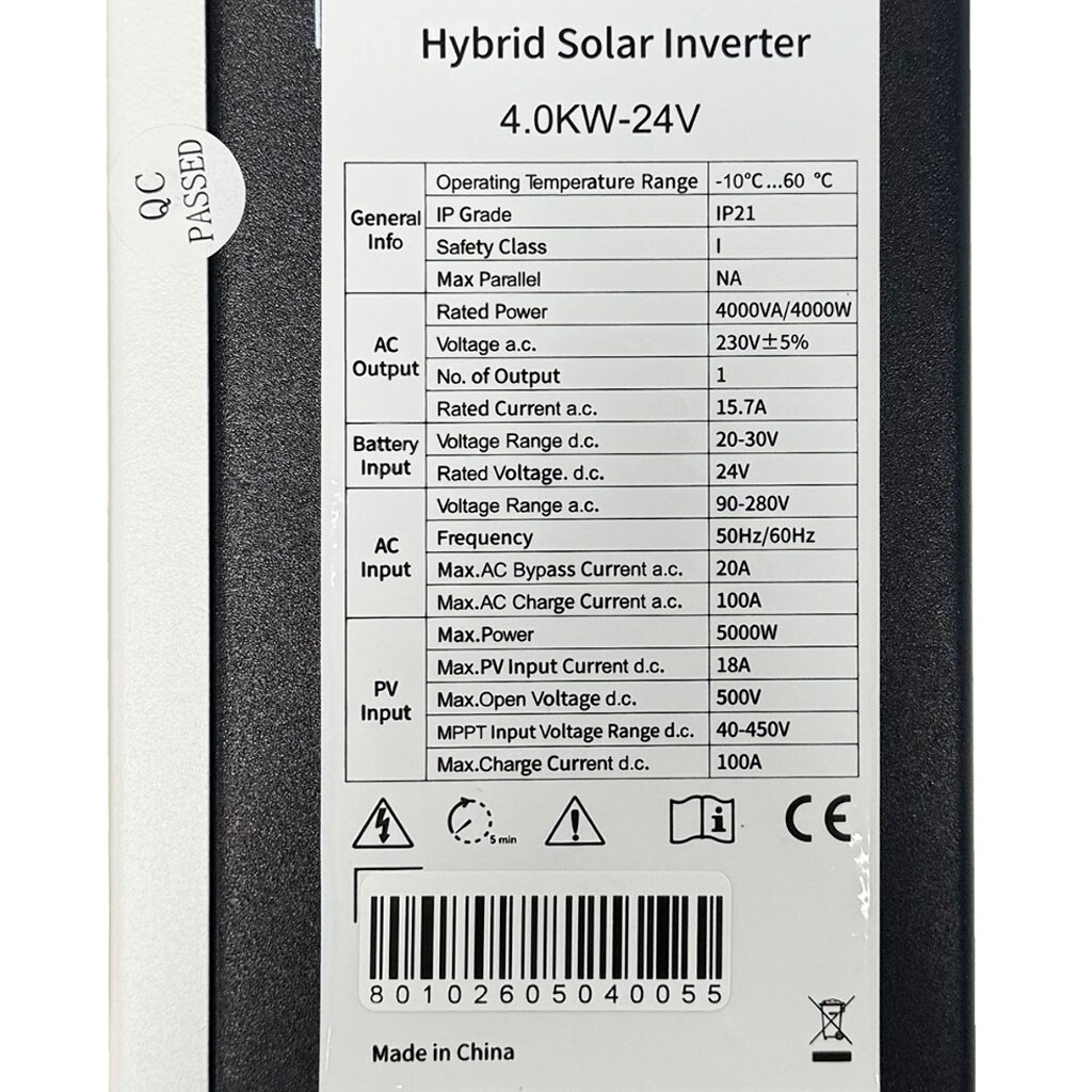 Гібридний інвертор SYP-4.0kW, Білий - № 4 Гібридний інвертор SYP-4.0kW, Білий - № 4