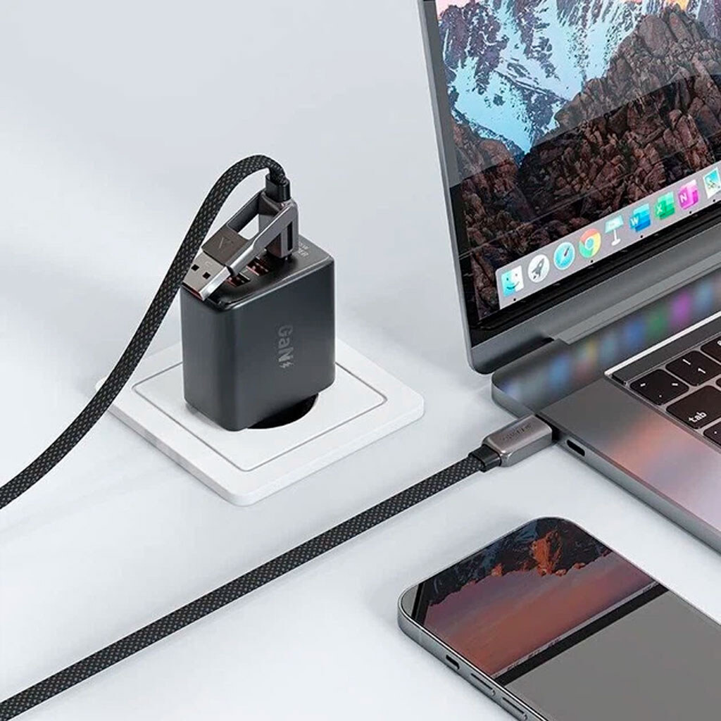 USB кабель AceFast C25-03, Type-C, 1.2 м., Чорний - № 3 USB кабель AceFast C25-03, Type-C, 1.2 м., Чорний - № 3
