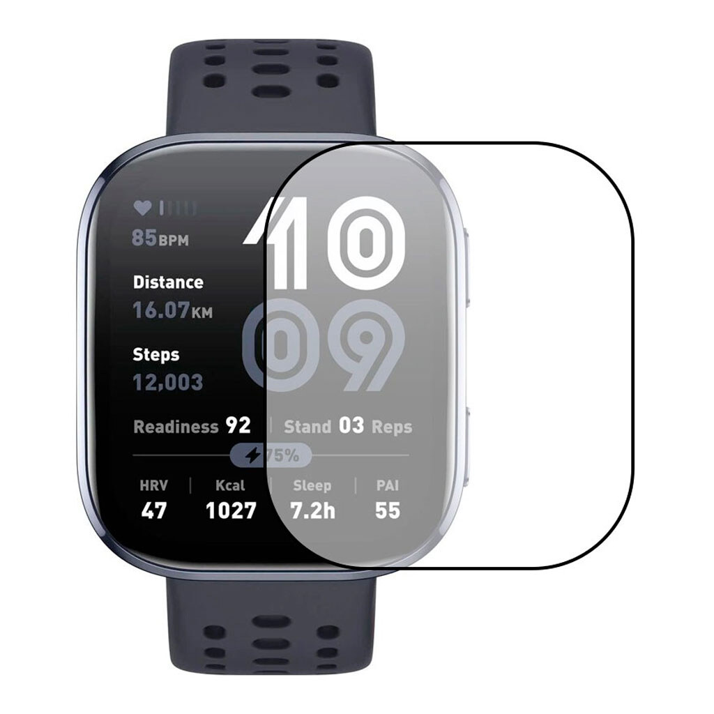 Захисна плівка Xiaomi Amazfit Bip Max, Full Glue, Полімерна, Чорний - № 1 Захисна плівка Xiaomi Amazfit Bip Max, Full Glue, Полімерна, Чорний - № 1