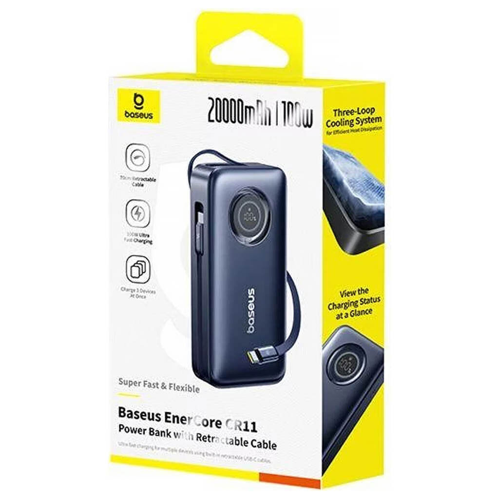 Портативная батарея (Power Bank) Baseus PPNMS EnerCore CR11, 20000 mAh, Черный - № 6 Портативная батарея (Power Bank) Baseus PPNMS EnerCore CR11, 20000 mAh, Черный - № 6