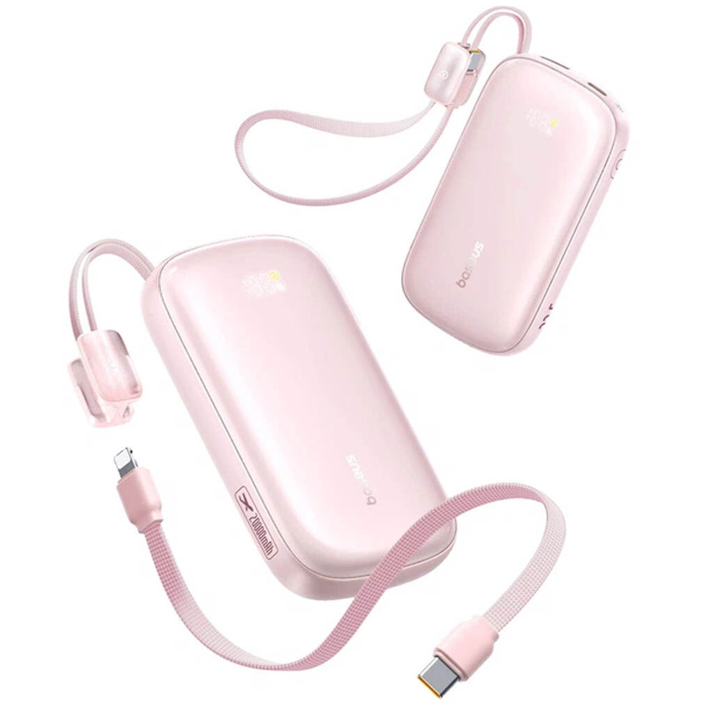 Портативна батарея (Power Bank) Baseus PPFLS EnerFill FC21 Qpow 3 Ultra, 20000 mAh, Рожевий - № 3 Портативна батарея (Power Bank) Baseus PPFLS EnerFill FC21 Qpow 3 Ultra, 20000 mAh, Рожевий - № 3