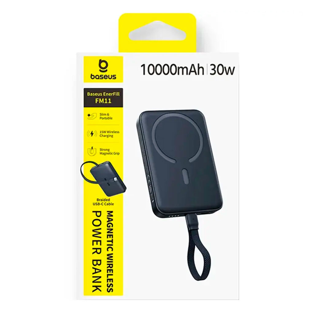 Портативная батарея (Power Bank) Baseus E00289 EnerFill FM11, 10000 mAh, Черный - № 3 Портативная батарея (Power Bank) Baseus E00289 EnerFill FM11, 10000 mAh, Черный - № 3