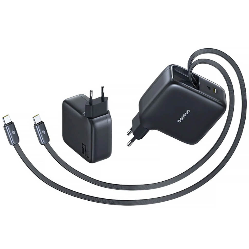 СЗУ Baseus E0121D EnerCore CJ21, Type-C, З кабелем, Чорний - № 2 СЗУ Baseus E0121D EnerCore CJ21, Type-C, З кабелем, Чорний - № 2