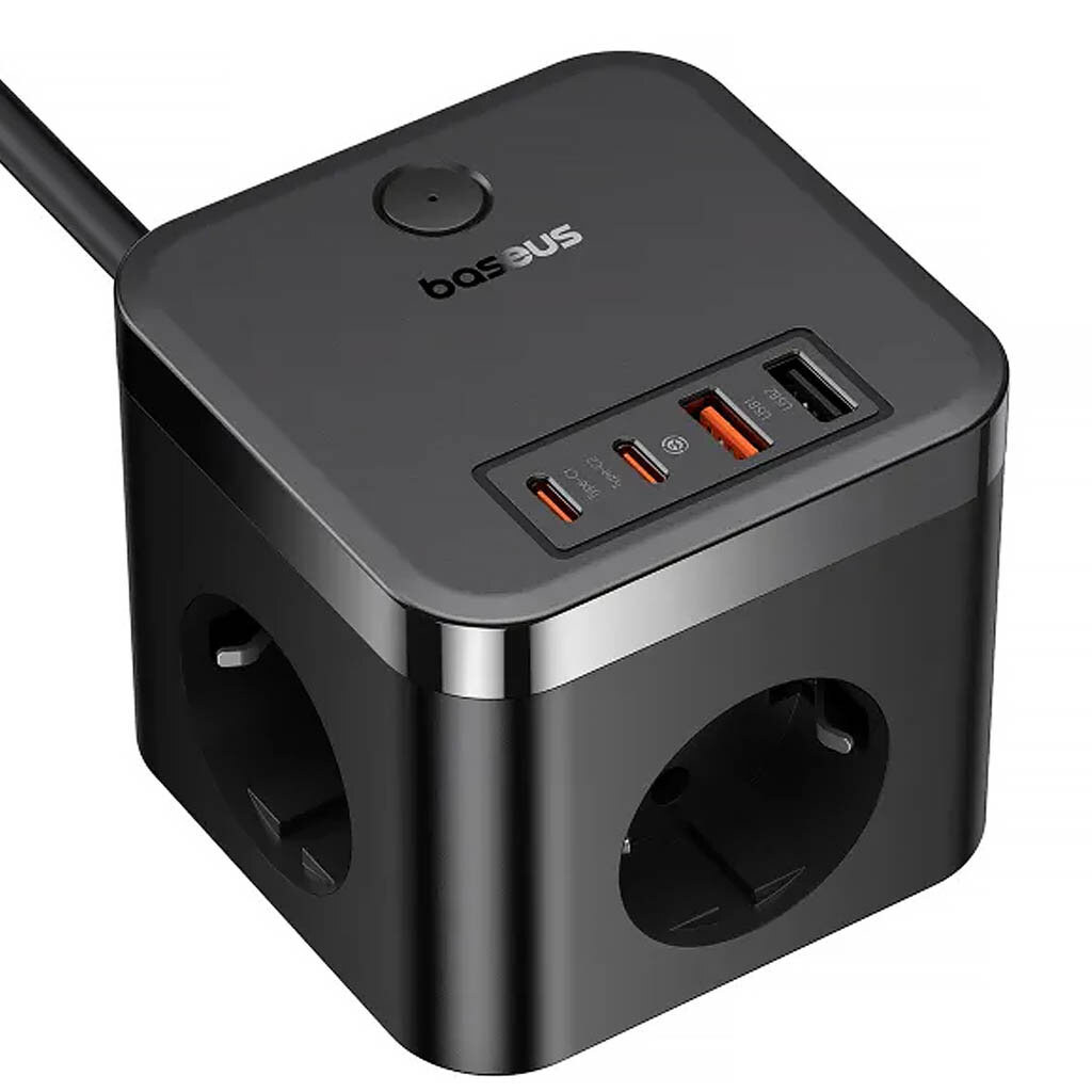 Мережевий подовжувач Baseus BPS30 PowerCombo, 1.5 м., Чорний - № 3 Мережевий подовжувач Baseus BPS30 PowerCombo, 1.5 м., Чорний - № 3