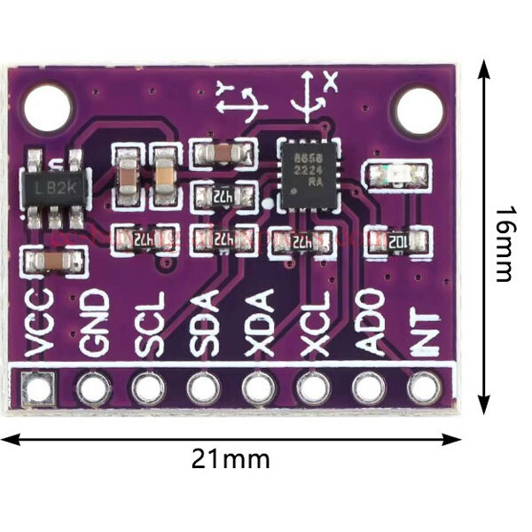Датчик прискорення QMI8658A-MODUL - № 1 Датчик прискорення QMI8658A-MODUL - № 1