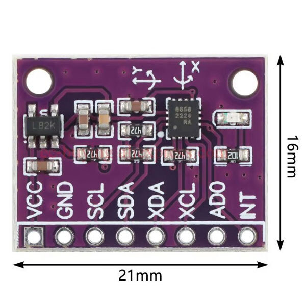 Датчик прискорення QMI8658C-MODUL - № 1 Датчик прискорення QMI8658C-MODUL - № 1
