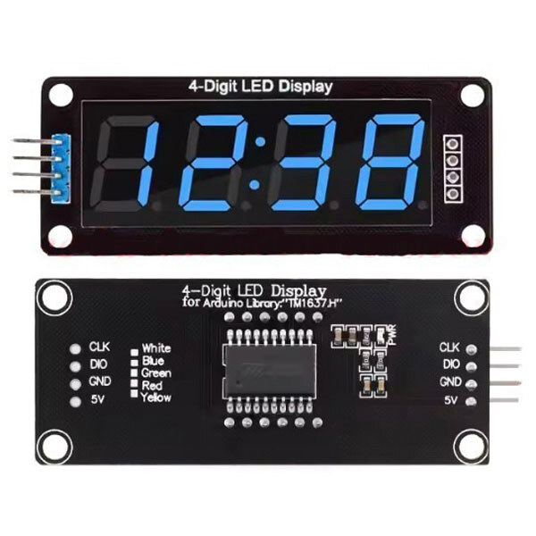 Світлодіодний індикатор чотирисимвольний TM1637 LED Display Module Blue - № 1 Світлодіодний індикатор чотирисимвольний TM1637 LED Display Module Blue - № 1