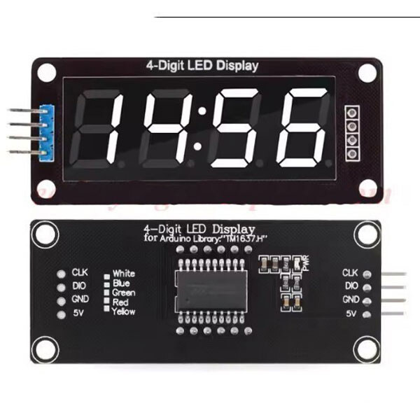 Світлодіодний індикатор чотирисимвольний TM1637 LED Display Module White - № 1 Світлодіодний індикатор чотирисимвольний TM1637 LED Display Module White - № 1