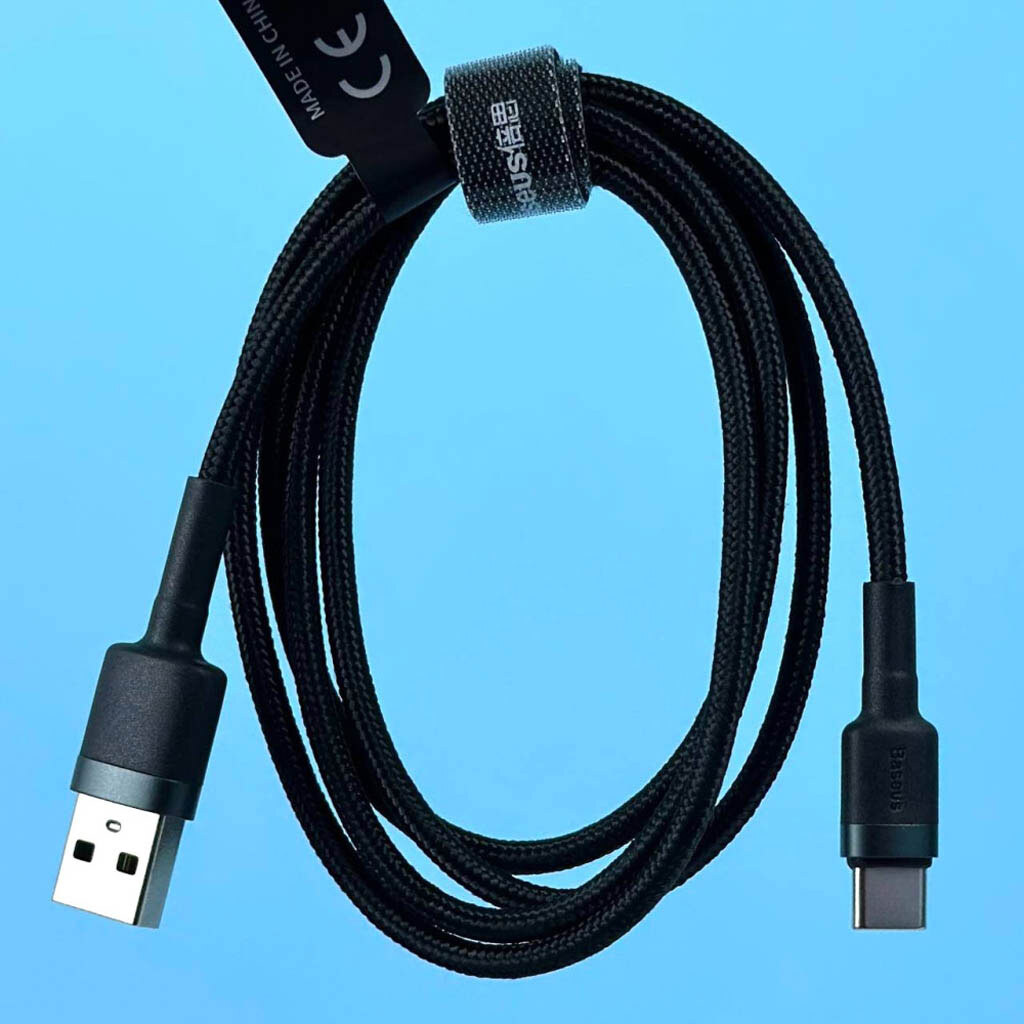 USB кабель Baseus CATKLF-E91 Cafule, Type-C, 1.0 м., Черный - № 2 USB кабель Baseus CATKLF-E91 Cafule, Type-C, 1.0 м., Черный - № 2