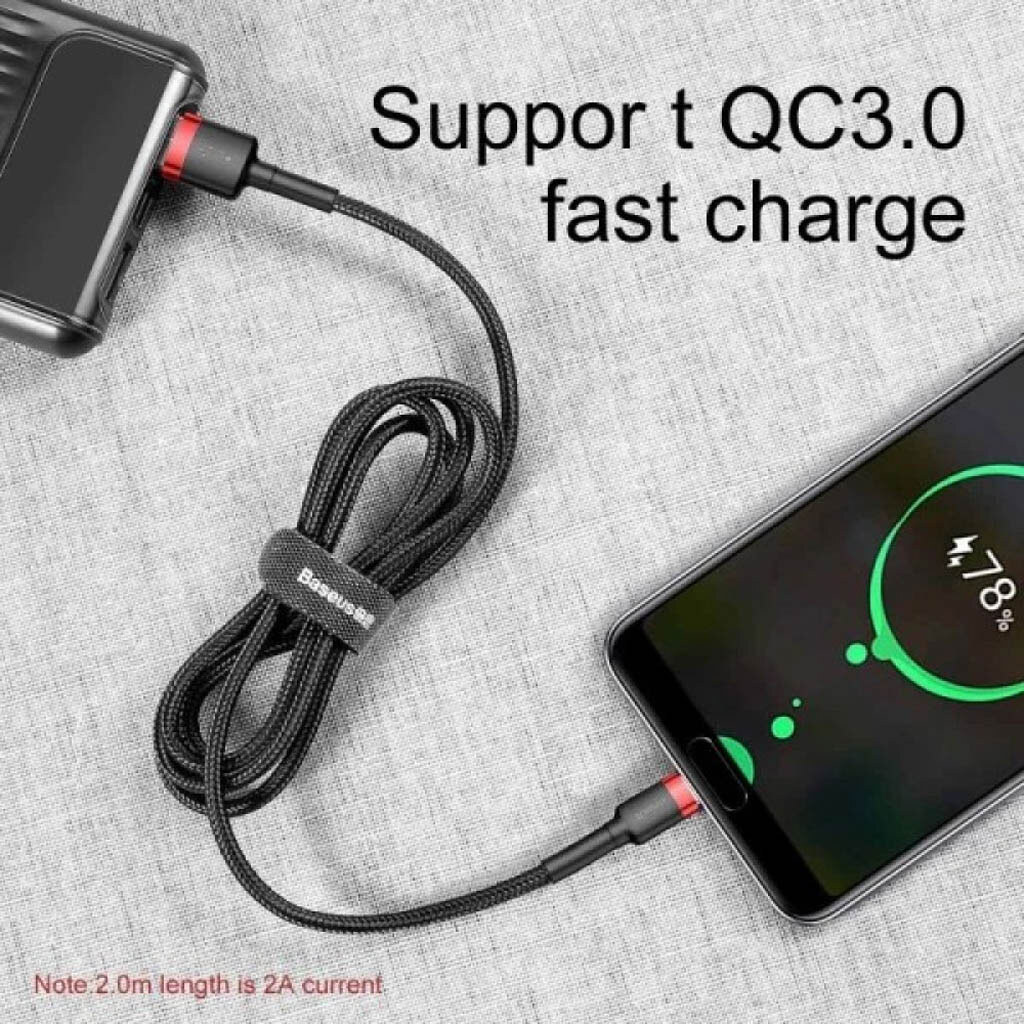 USB кабель Baseus CATKLF-E91 Cafule, Type-C, 1.0 м., Черный - № 6 USB кабель Baseus CATKLF-E91 Cafule, Type-C, 1.0 м., Черный - № 6