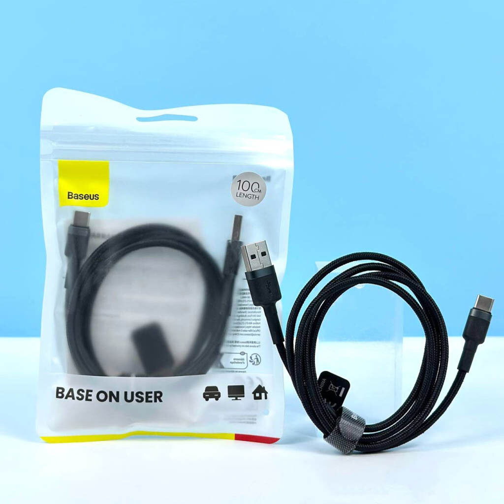 USB кабель Baseus CATKLF-E91 Cafule, Type-C, 1.0 м., Черный - № 7 USB кабель Baseus CATKLF-E91 Cafule, Type-C, 1.0 м., Черный - № 7