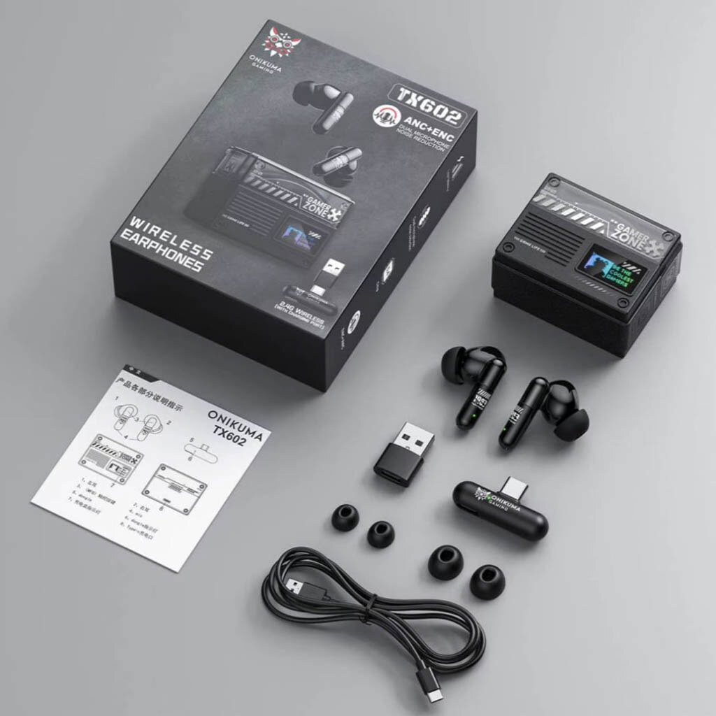 Bluetooth-гарнітура Onikuma TX602 Game, Стерео, Чорний - № 9 Bluetooth-гарнітура Onikuma TX602 Game, Стерео, Чорний - № 9