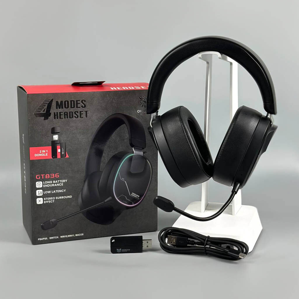 Bluetooth-гарнітура Onikuma GT836 Gaming, Стерео, Чорний - № 9 Bluetooth-гарнітура Onikuma GT836 Gaming, Стерео, Чорний - № 9