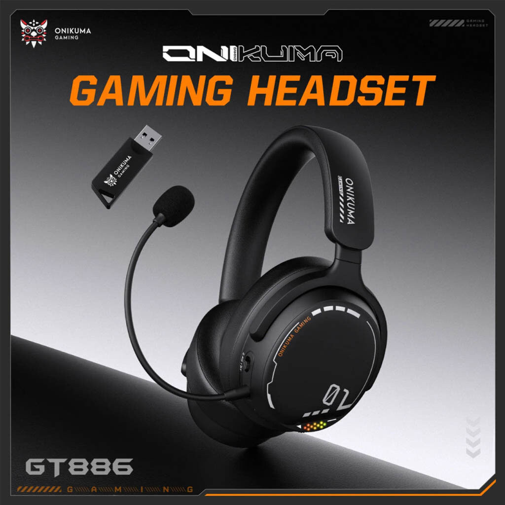 Bluetooth-гарнітура Onikuma GT886 Gaming, Стерео, Чорний - № 4 Bluetooth-гарнітура Onikuma GT886 Gaming, Стерео, Чорний - № 4