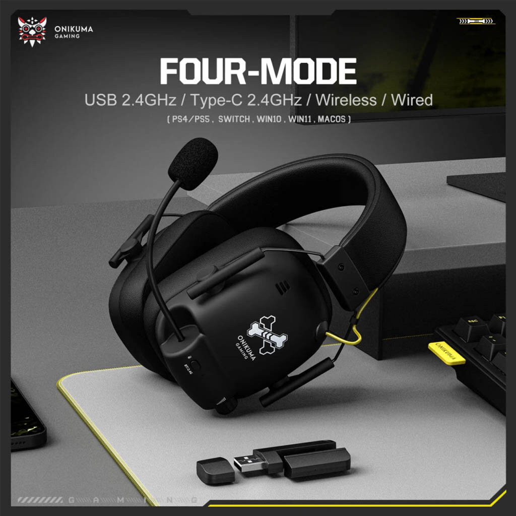 Bluetooth-гарнітура Onikuma GT888 Gaming, Стерео, Чорний - № 5 Bluetooth-гарнітура Onikuma GT888 Gaming, Стерео, Чорний - № 5