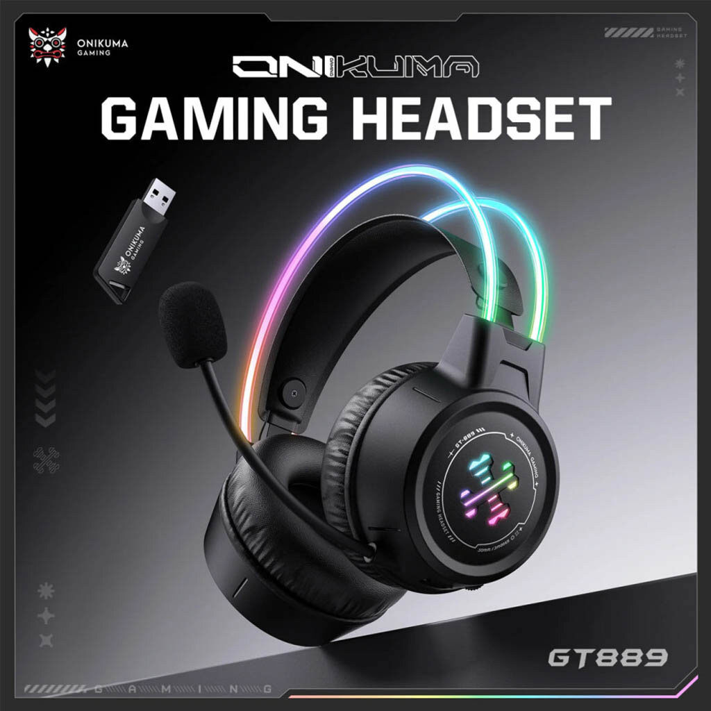 Bluetooth-гарнітура Onikuma GT889 Gaming, Стерео, Чорний - № 3 Bluetooth-гарнітура Onikuma GT889 Gaming, Стерео, Чорний - № 3
