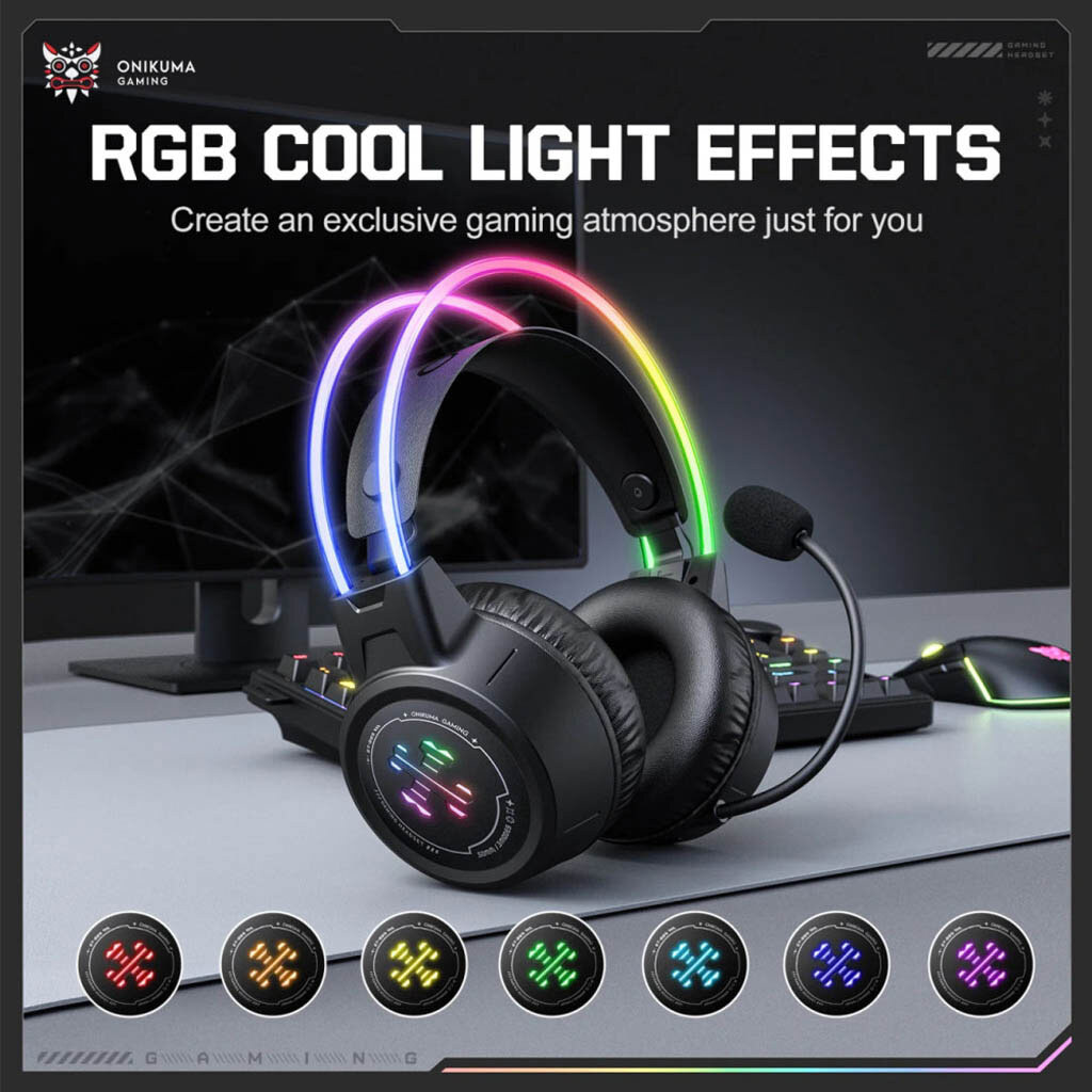 Bluetooth-гарнітура Onikuma GT889 Gaming, Стерео, Чорний - № 4 Bluetooth-гарнітура Onikuma GT889 Gaming, Стерео, Чорний - № 4