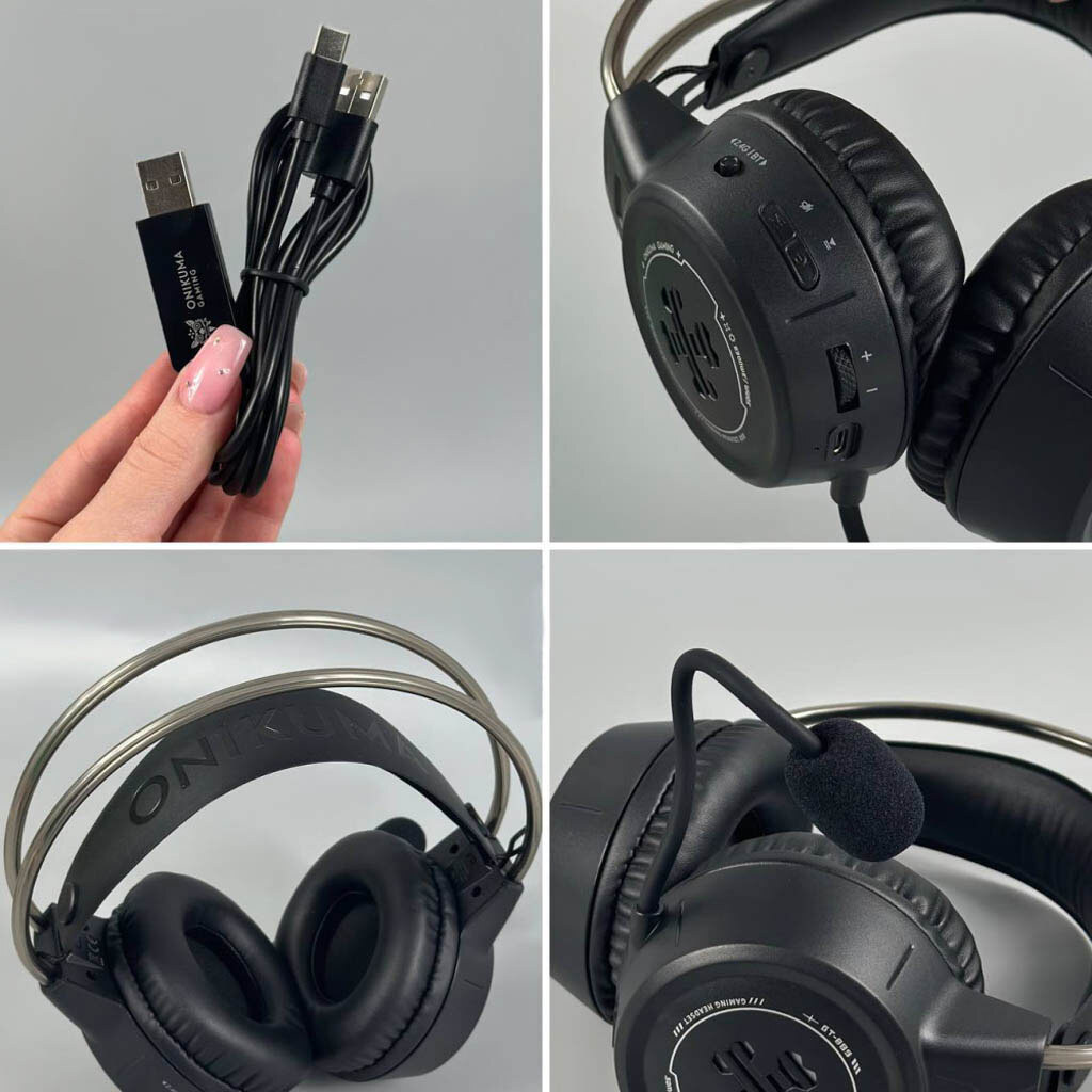 Bluetooth-гарнітура Onikuma GT889 Gaming, Стерео, Чорний - № 7 Bluetooth-гарнітура Onikuma GT889 Gaming, Стерео, Чорний - № 7