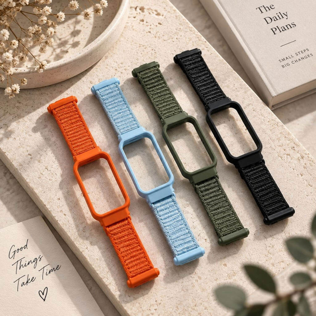 Ремешок Xiaomi Mi Band 9 Active, Nylon Loop, Фиолетовый - № 6 Ремешок Xiaomi Mi Band 9 Active, Nylon Loop, Фиолетовый - № 6