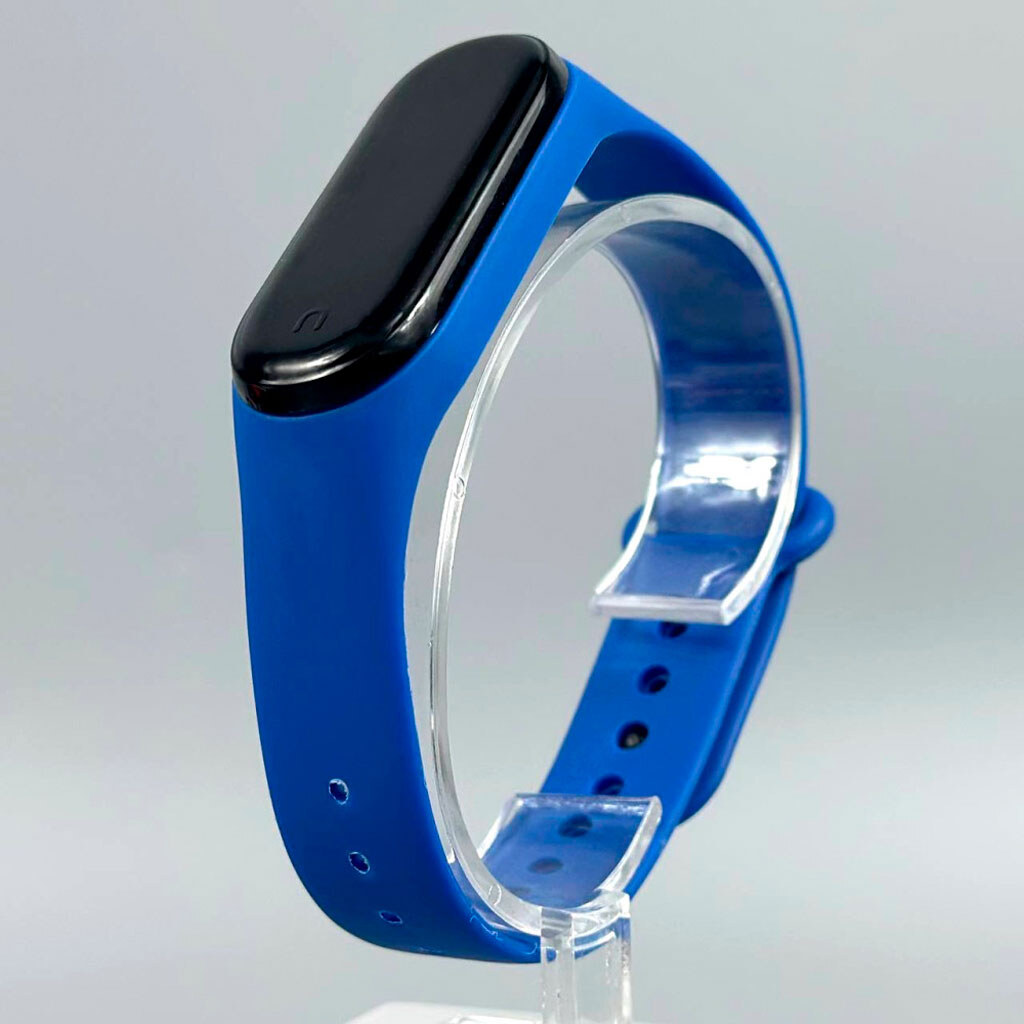 Ремешок Xiaomi Mi Band 3 / Mi Band 4, Silicone Band, Dark Blue, Синий - № 1 Ремешок Xiaomi Mi Band 3 / Mi Band 4, Silicone Band, Dark Blue, Синий - № 1