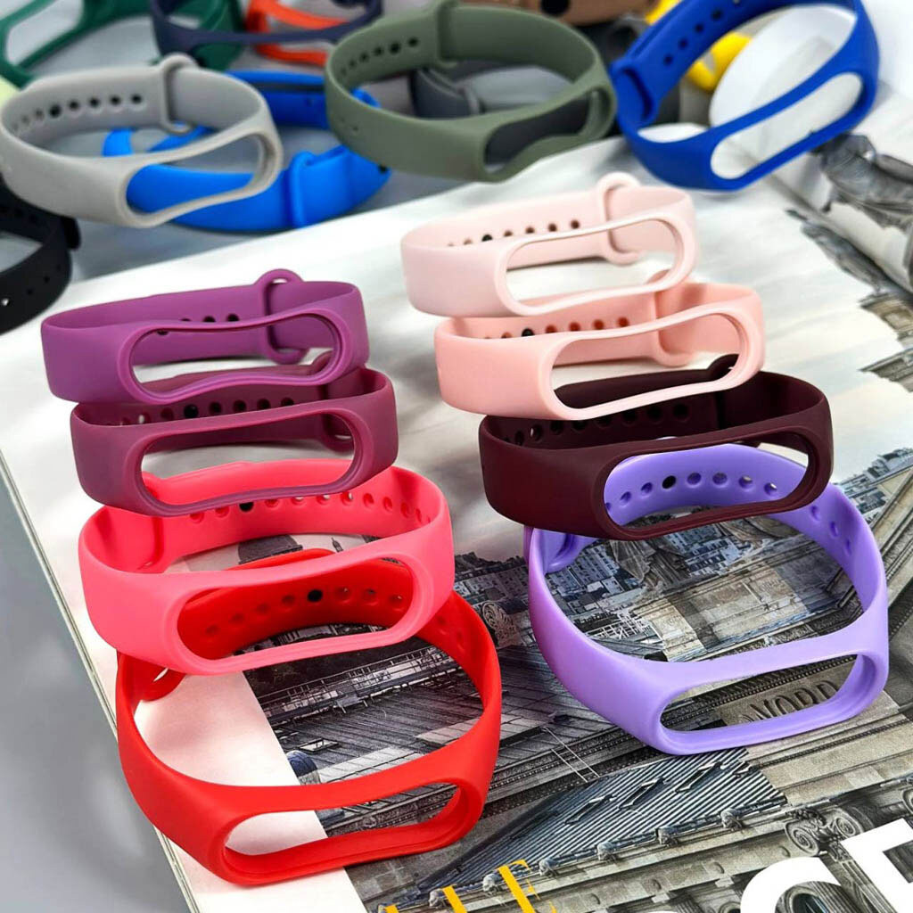 Ремешок Xiaomi Mi Band 3 / Mi Band 4, Silicone Band, Dark Blue, Синий - № 5 Ремешок Xiaomi Mi Band 3 / Mi Band 4, Silicone Band, Dark Blue, Синий - № 5