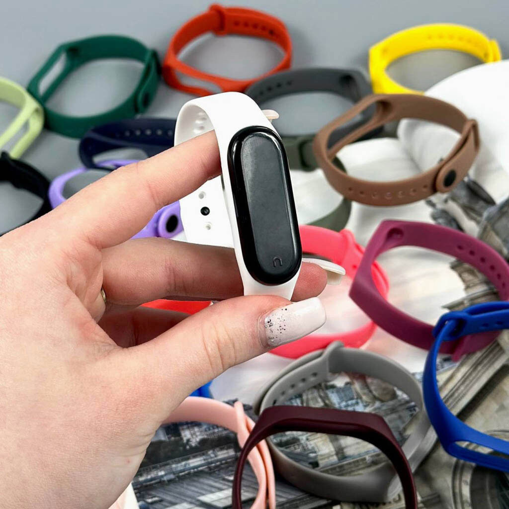 Ремешок Xiaomi Mi Band 3 / Mi Band 4, Silicone Band, Dark Blue, Синий - № 6 Ремешок Xiaomi Mi Band 3 / Mi Band 4, Silicone Band, Dark Blue, Синий - № 6