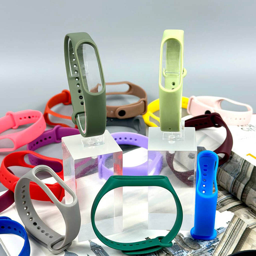 Ремешок Xiaomi Mi Band 3 / Mi Band 4, Silicone Band, Light Green, Зеленый - № 4 Ремешок Xiaomi Mi Band 3 / Mi Band 4, Silicone Band, Light Green, Зеленый - № 4
