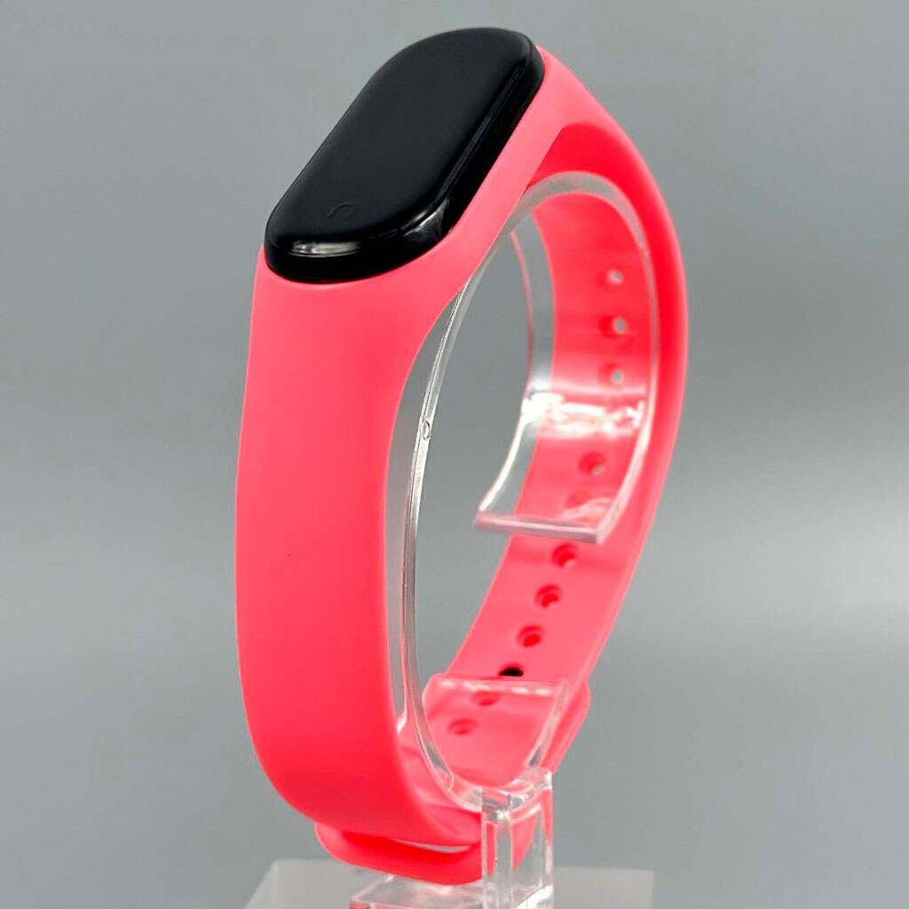 Ремешок Xiaomi Mi Band 3 / Mi Band 4, Silicone Band, Bright Pink, Розовый - № 1 Ремешок Xiaomi Mi Band 3 / Mi Band 4, Silicone Band, Bright Pink, Розовый - № 1