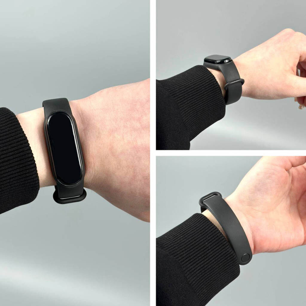 Ремешок Xiaomi Mi Band 5 / Mi Band 6, Silicone Band, Сливовый - № 4 Ремешок Xiaomi Mi Band 5 / Mi Band 6, Silicone Band, Сливовый - № 4