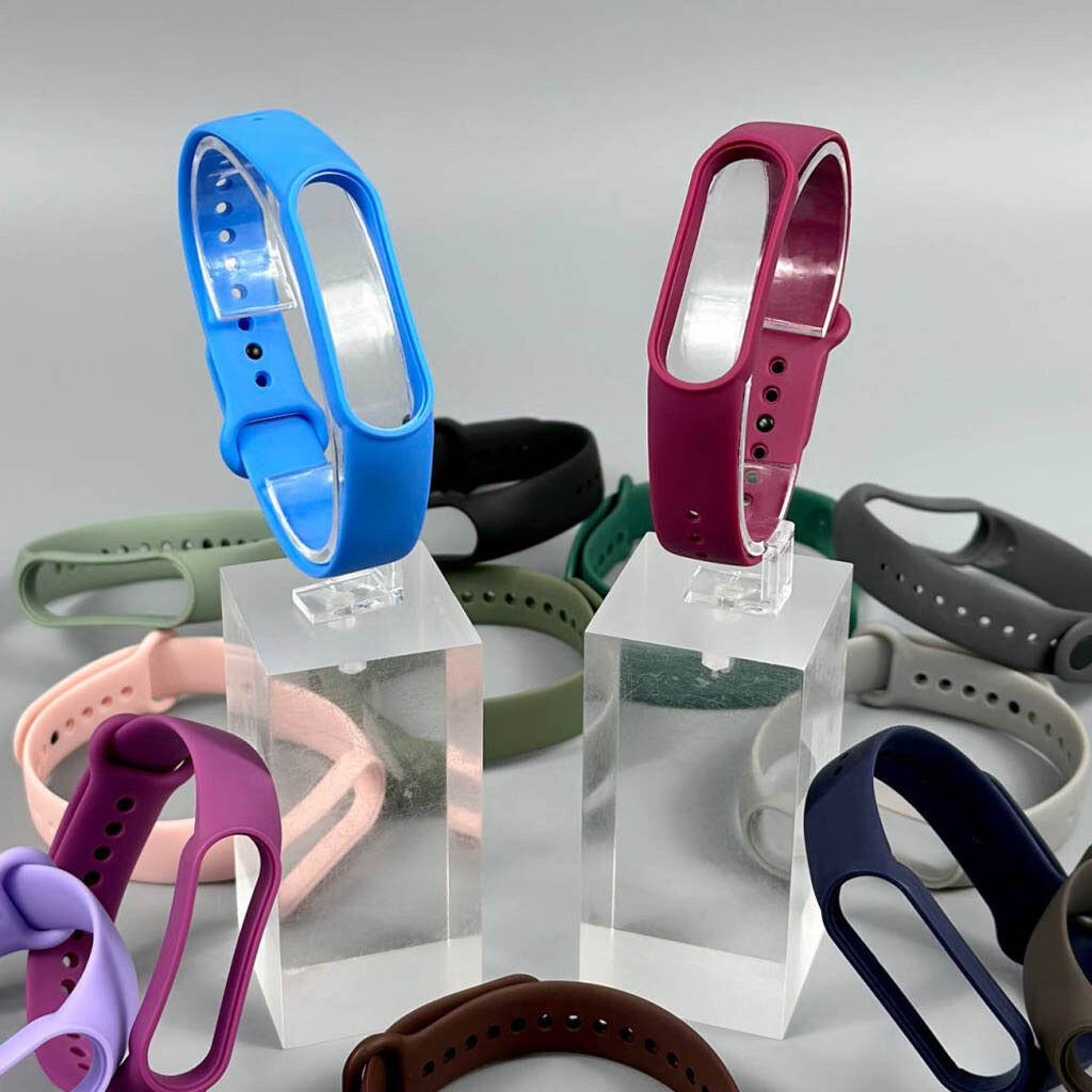 Ремешок Xiaomi Mi Band 5 / Mi Band 6, Silicone Band, Сливовый - № 5 Ремешок Xiaomi Mi Band 5 / Mi Band 6, Silicone Band, Сливовый - № 5