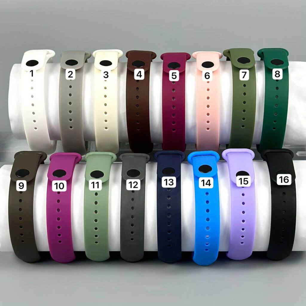 Ремешок Xiaomi Mi Band 5 / Mi Band 6, Silicone Band, Сливовый - № 9 Ремешок Xiaomi Mi Band 5 / Mi Band 6, Silicone Band, Сливовый - № 9