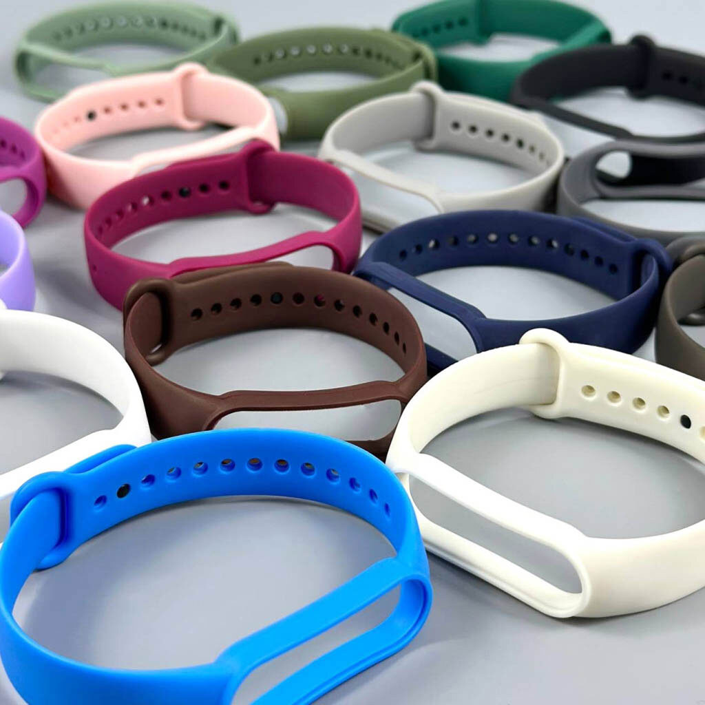 Ремешок Xiaomi Mi Band 5 / Mi Band 6, Silicone Band, Розовый - № 6 Ремешок Xiaomi Mi Band 5 / Mi Band 6, Silicone Band, Розовый - № 6