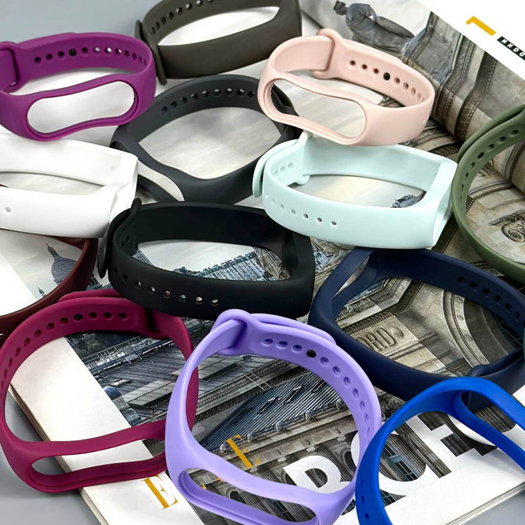 Ремешок Xiaomi Mi Band 7, Silicone Band, Dark Green, Зеленый - № 5 Ремешок Xiaomi Mi Band 7, Silicone Band, Dark Green, Зеленый - № 5