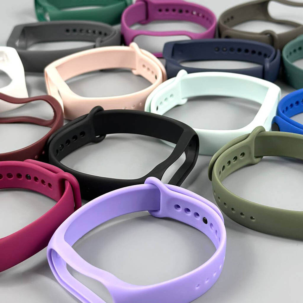 Ремешок Xiaomi Mi Band 7, Silicone Band, Dark Green, Зеленый - № 6 Ремешок Xiaomi Mi Band 7, Silicone Band, Dark Green, Зеленый - № 6