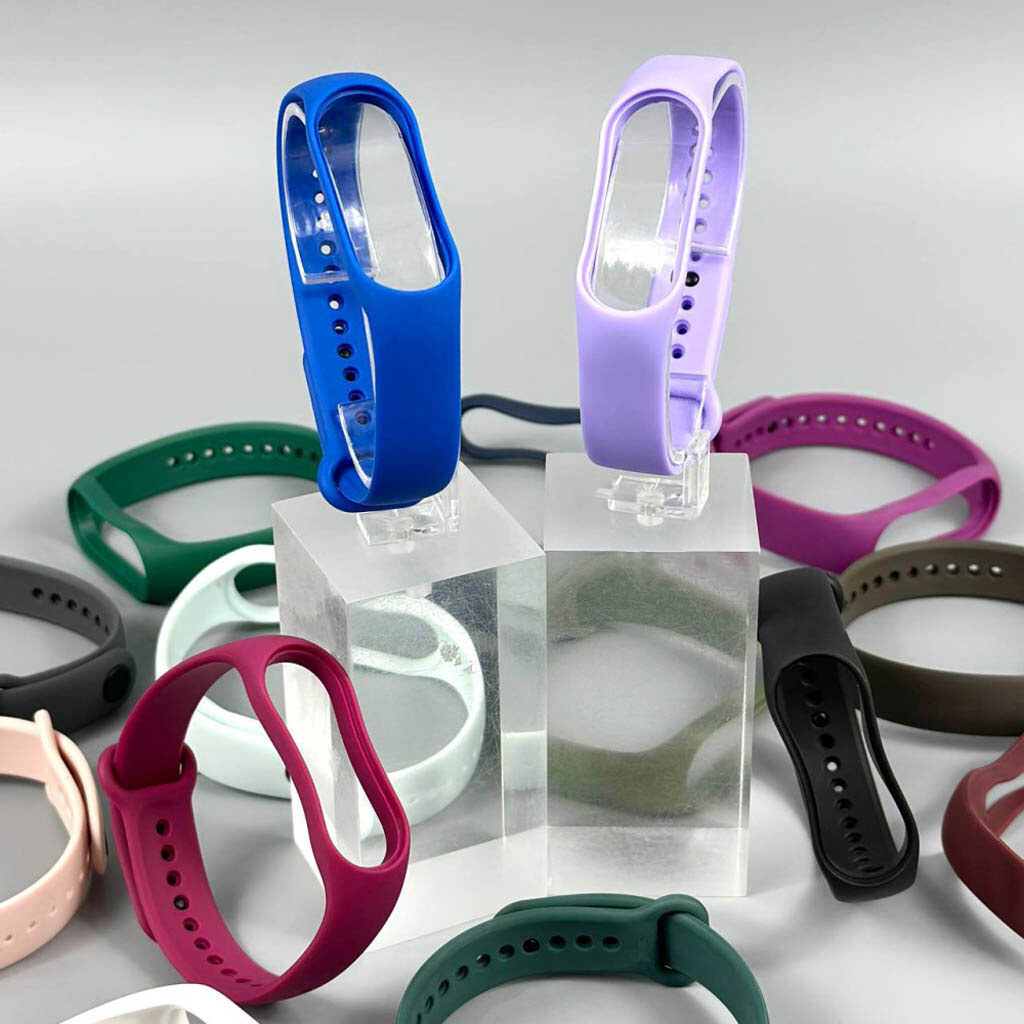 Ремешок Xiaomi Mi Band 7, Silicone Band, Dark Green, Зеленый - № 7 Ремешок Xiaomi Mi Band 7, Silicone Band, Dark Green, Зеленый - № 7