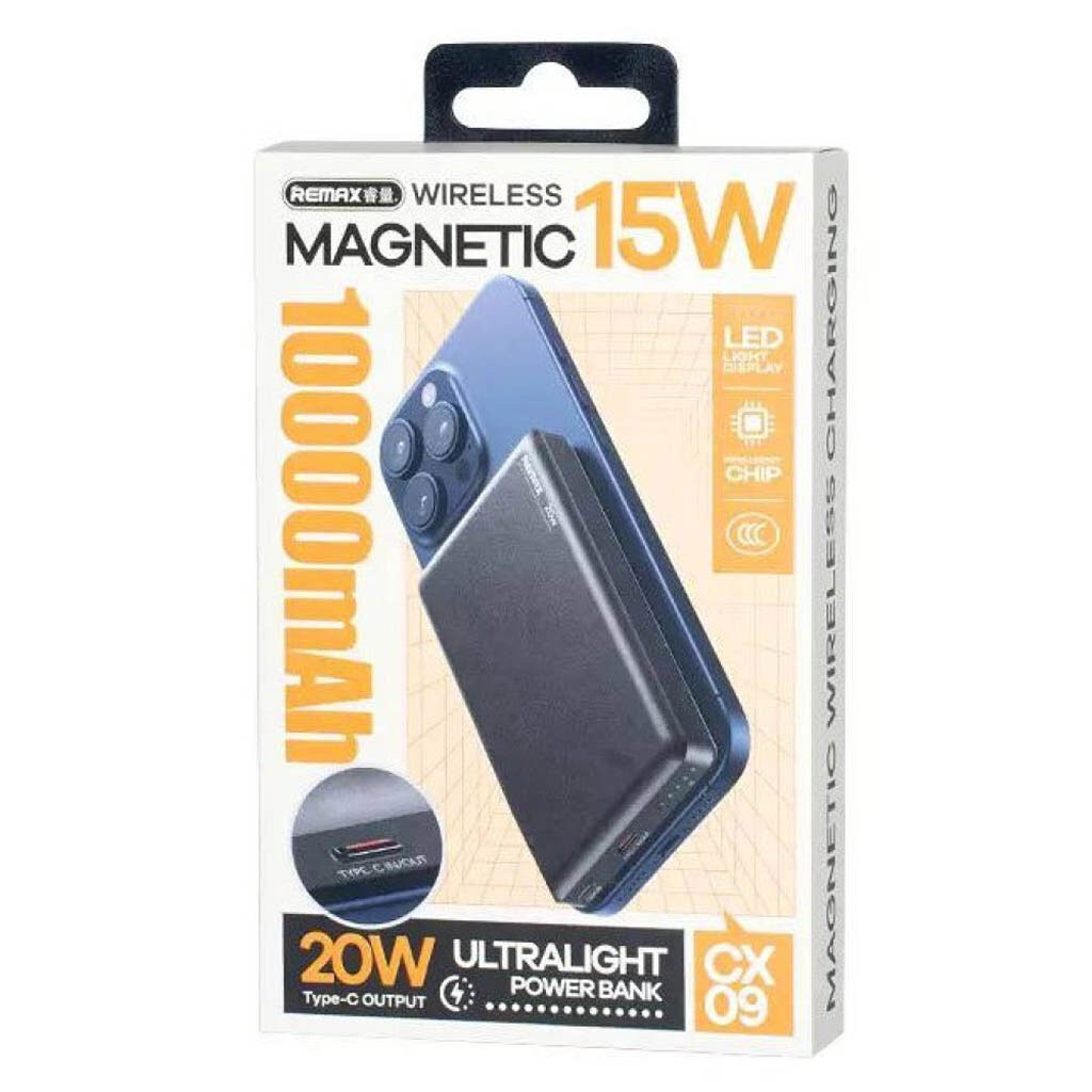 Портативна батарея (Power Bank) Remax CX09, 10000 mAh, Сірий - № 4 Портативна батарея (Power Bank) Remax CX09, 10000 mAh, Сірий - № 4