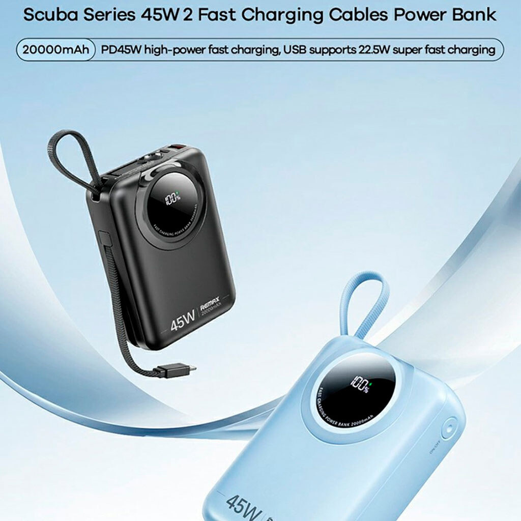 Портативная батарея (Power Bank) Remax FC-02 Scuba, 20000 mAh, Черный - № 2 Портативная батарея (Power Bank) Remax FC-02 Scuba, 20000 mAh, Черный - № 2