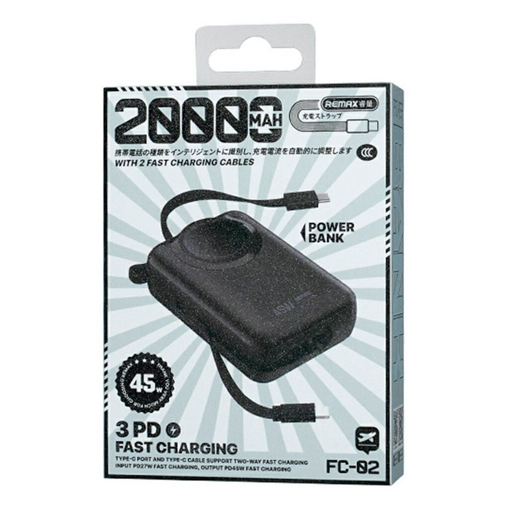 Портативная батарея (Power Bank) Remax FC-02 Scuba, 20000 mAh, Черный - № 3 Портативная батарея (Power Bank) Remax FC-02 Scuba, 20000 mAh, Черный - № 3