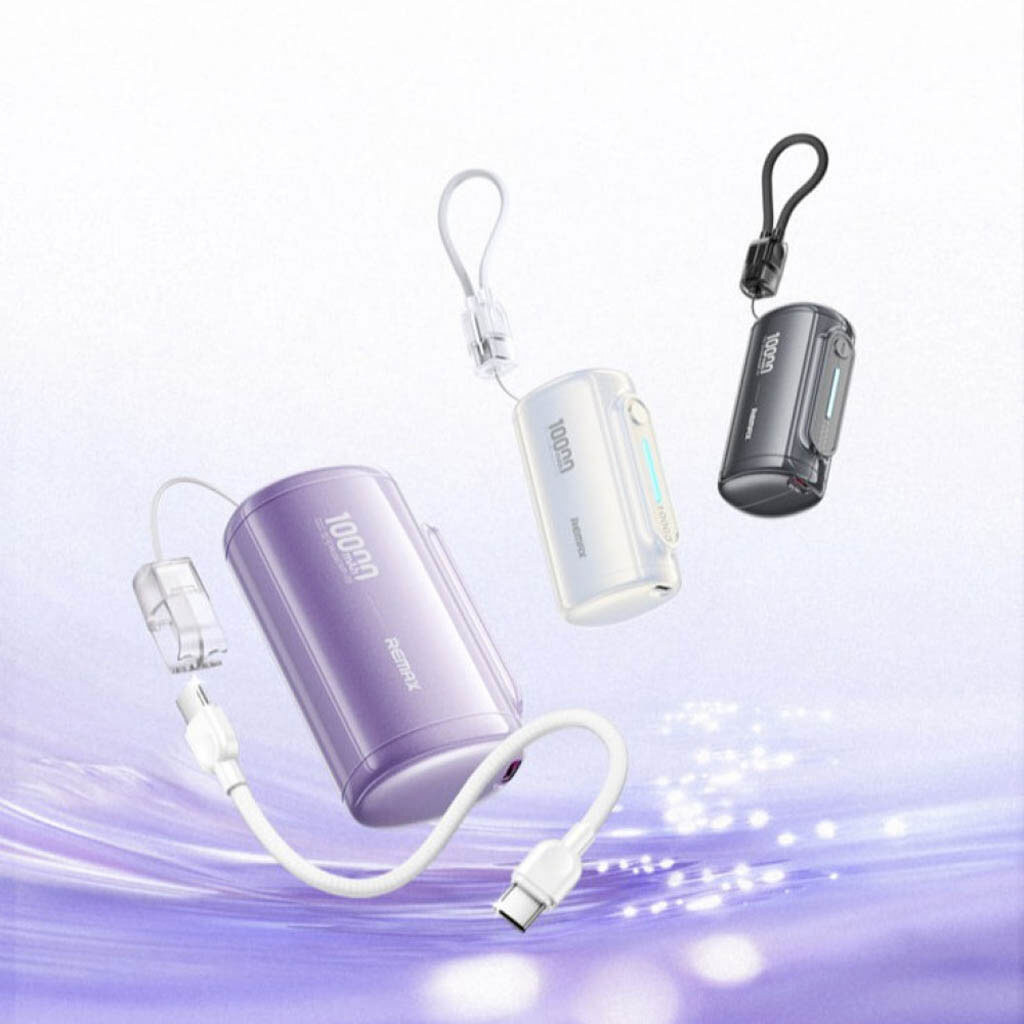 Портативна батарея (Power Bank) Remax WP-117 Lenyard Cabled, 10000 mAh, Білий - № 2 Портативна батарея (Power Bank) Remax WP-117 Lenyard Cabled, 10000 mAh, Білий - № 2